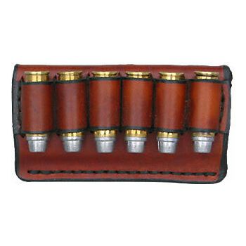 6 Round Leather Loop belt ammo slide