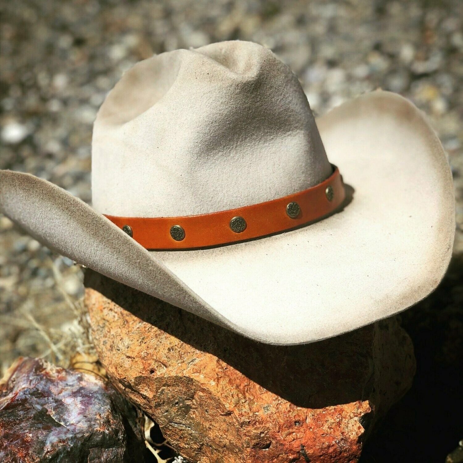 Hat Band w/Bronze Rivets