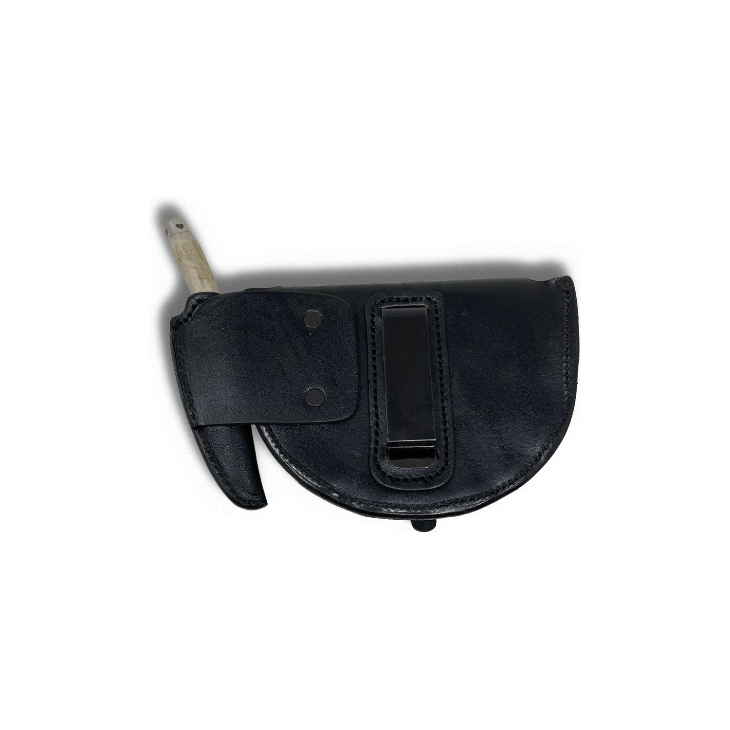 Leather Closed Top Bullet Pouch with knife sheath