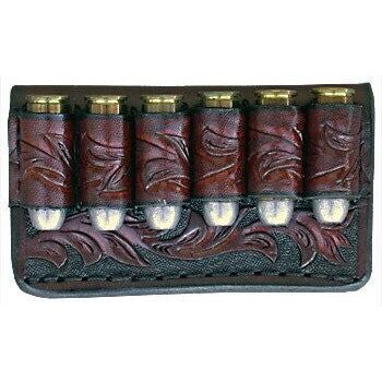 6 Round Leather Loop  belt ammo slide