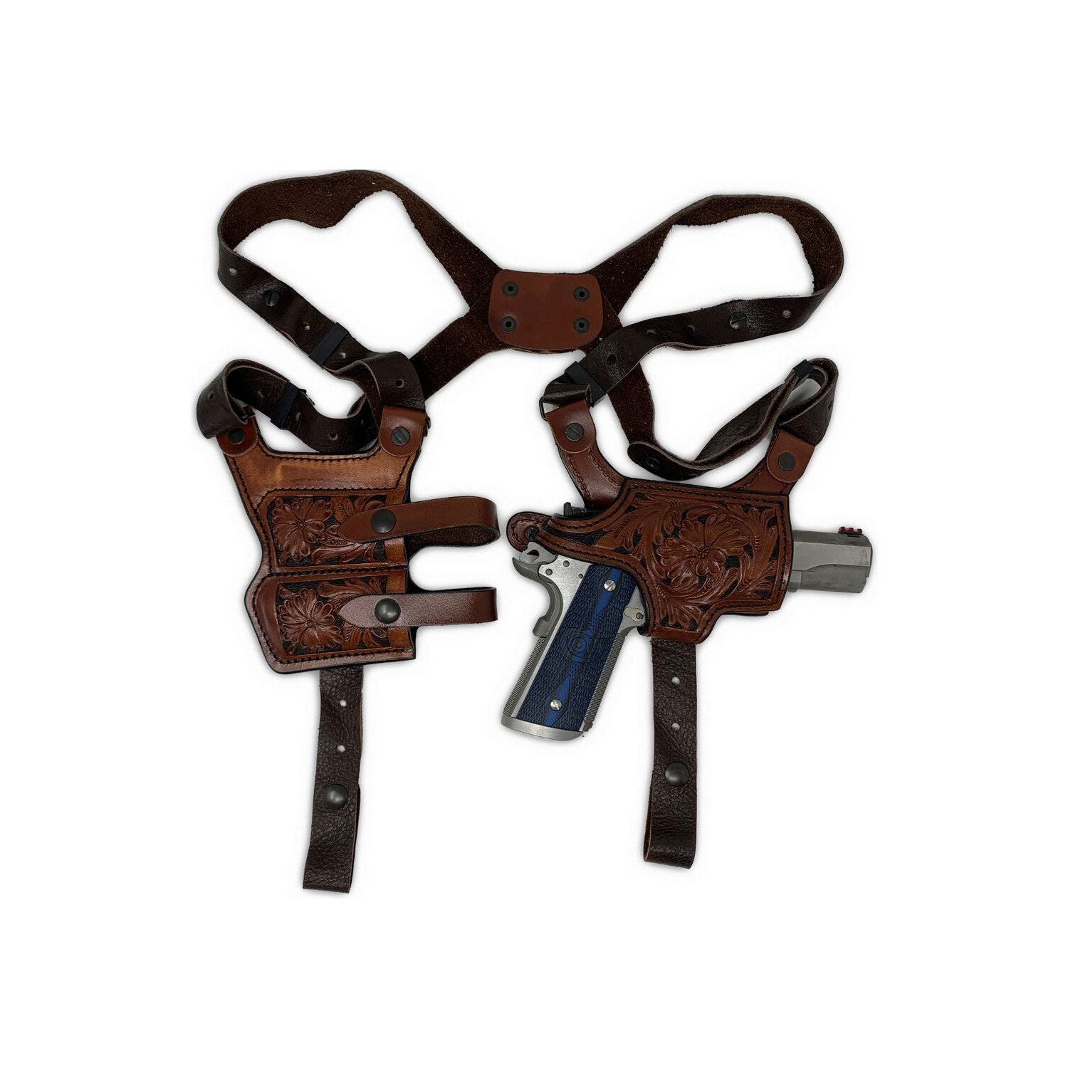 Horizontal Shoulder Holster Single or Double Mag